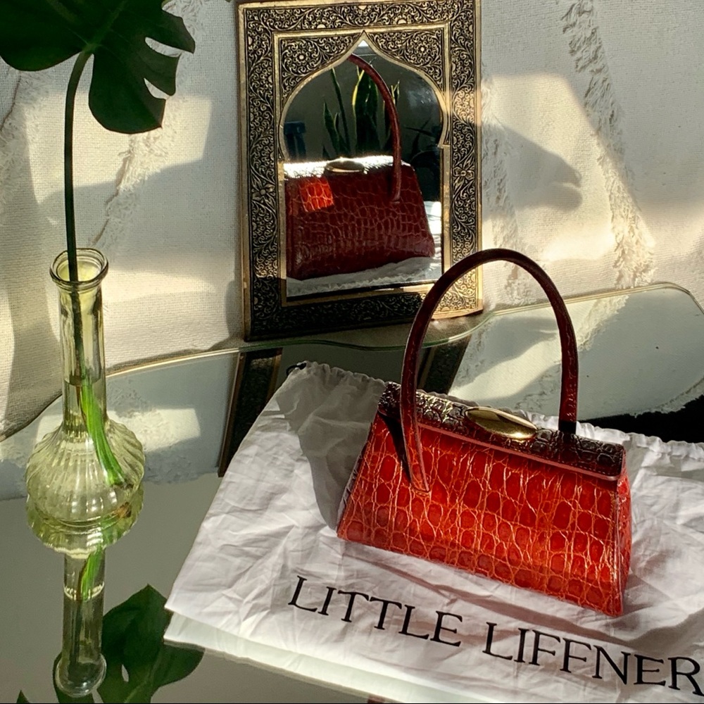 Brand New Little Liffner Baby Boss Bag Red Croc